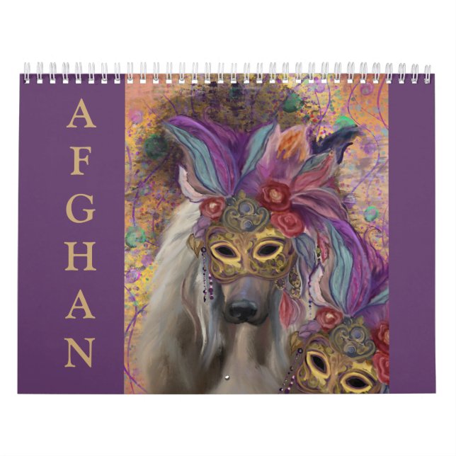 Calendário Cão Afegão 2025 (Capa)