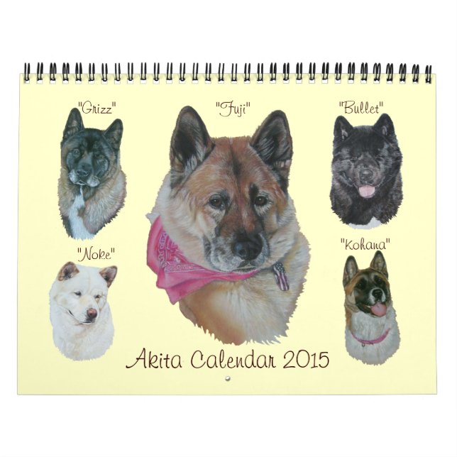 Calendário cão akita japonês retrata arte realista (Capa)