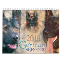 Cão de german shepherd GSD 2018 - aguarela