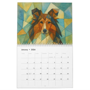Calendário Cão de Pastoreio de Shetland