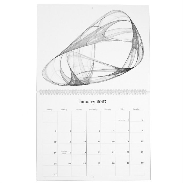 Calendário caótico de Attractor (Jan 2027)