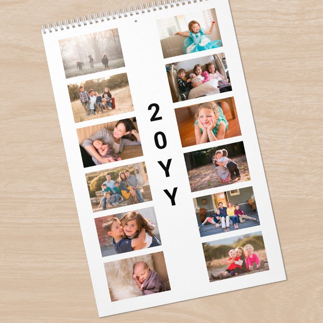 Calendário Capa Branca de Foto Moderna (Modern Photo White Cover Calendar, front cover)