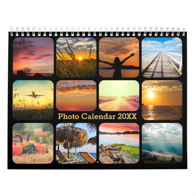 Calendário Carregar foto e logotipo (Capa)