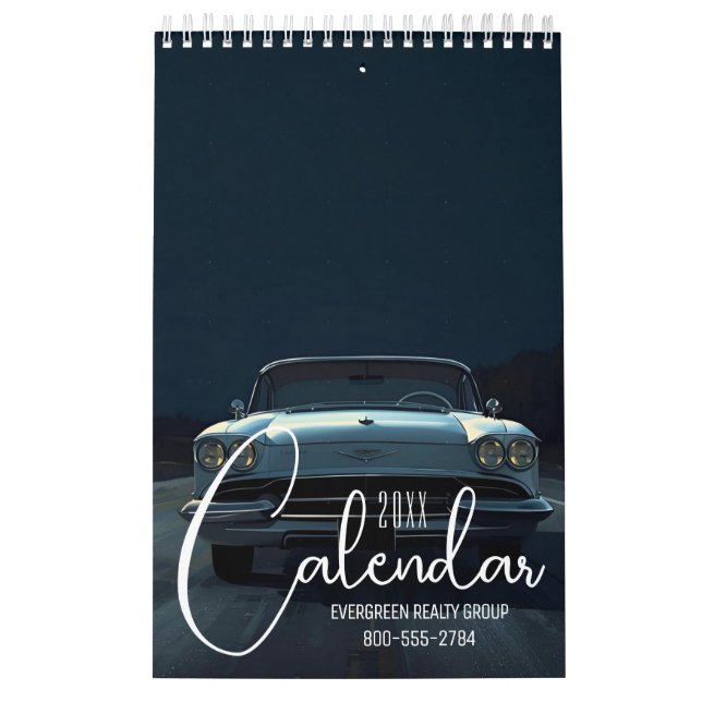 Calendário Carros Clássicos Antigos 2026 (Capa)