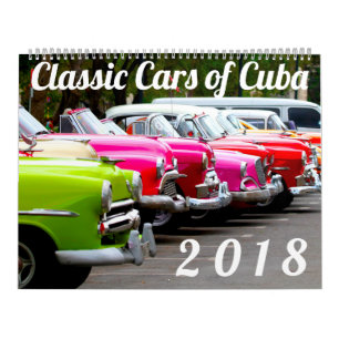 Calendário Carros Clássicos de Cuba