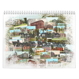 Calendário Cartão do vintage da faculdade dos topetes
