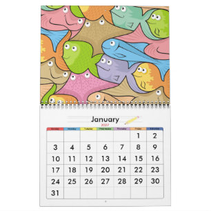 Calendário Cartoon Fishes