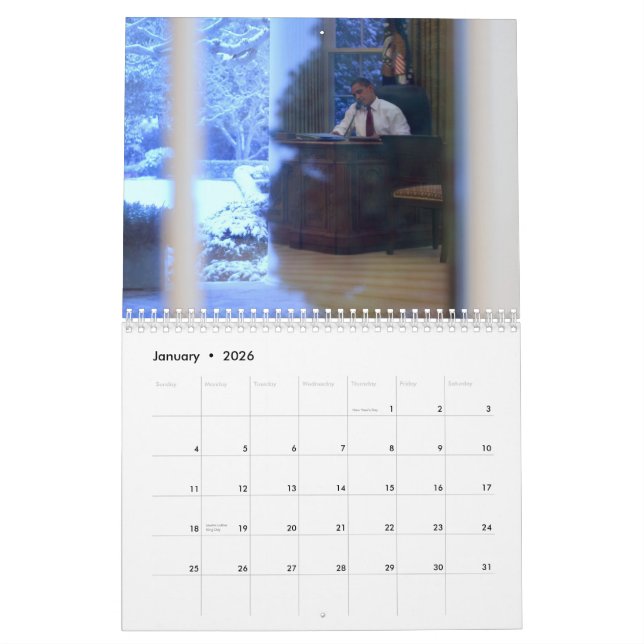 CALENDÁRIO CASA 2011 DO PRESIDENTE OBAMA DENTRO BRANCO (Jan 2026)
