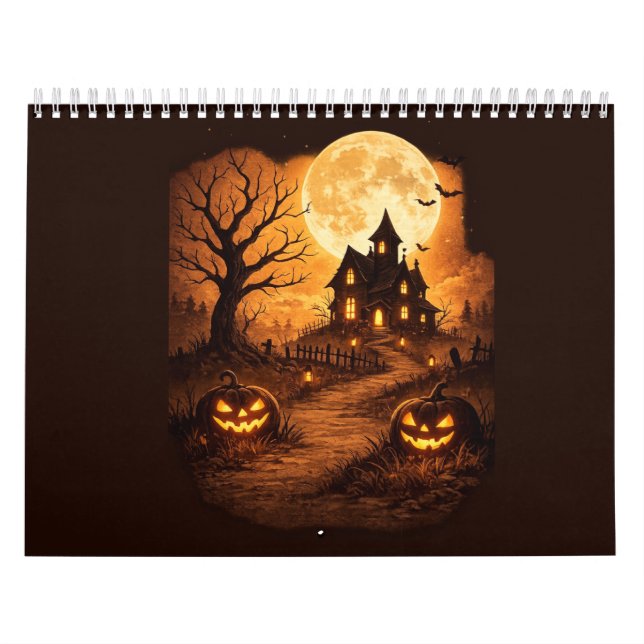 Calendário Casa Assombrada Assustadora de Halloween  (Capa)
