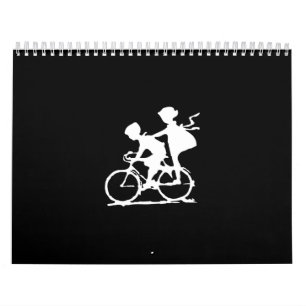 Calendário casal de bicicleta