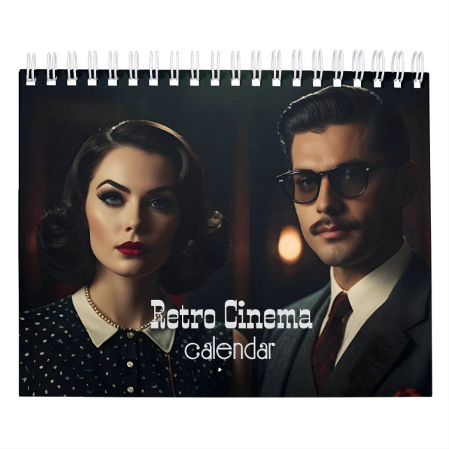 Calendário Casal de cinema retrô (Capa)