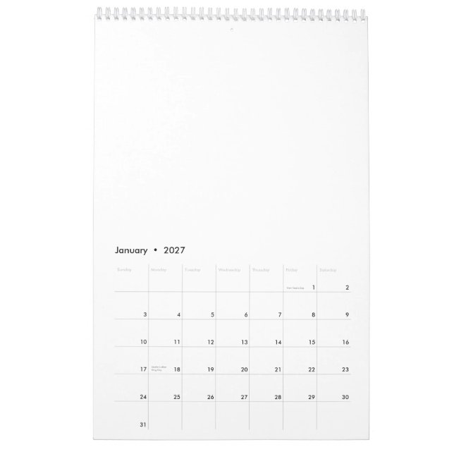 Calendário Casamento Rosa de Verão (Jan 2027)