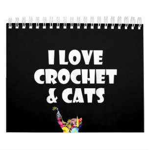 Calendário Cat I Adora Crochet & Cats Embroiderando Needlepoi