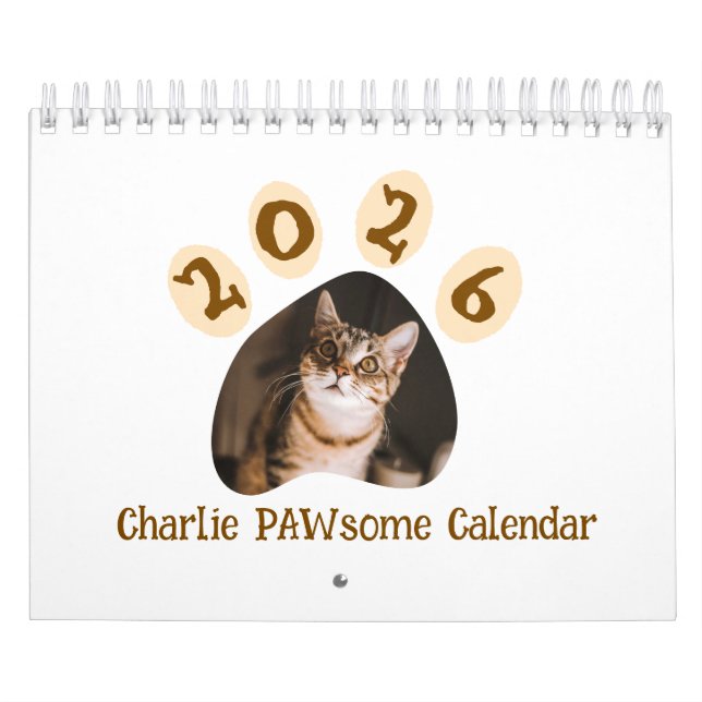Calendário Cat Photos Make Your PAWsome Personalized Calendar (Capa)
