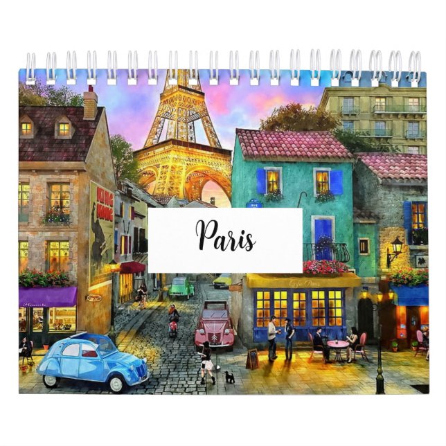 Calendário cativante das ruas de Paris (Capa)