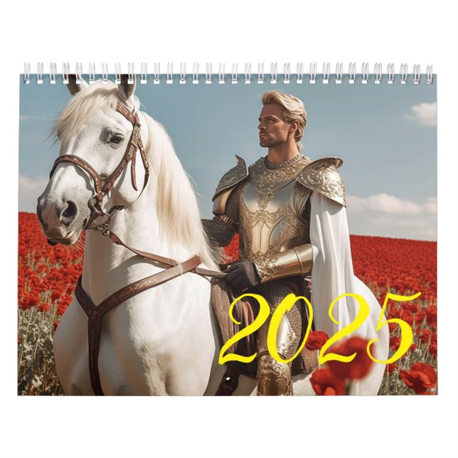 Calendário Cavaleiro e cavalo. 2025 (Capa)