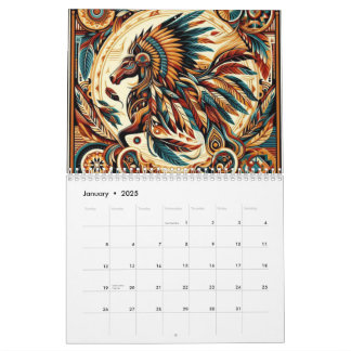 Calendário Cavalo Nativo Americano