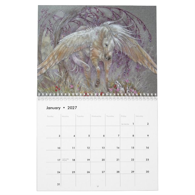 Calendário - Cavalos Fantasmas (Jan 2027)