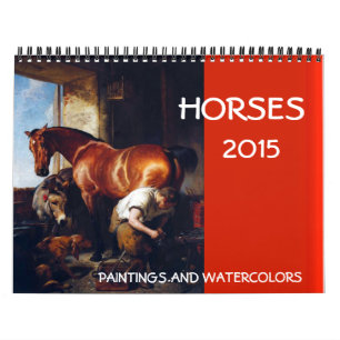 Calendário CAVALOS, Pinturas E Desenhos FINOS DE RECOLHA DE A