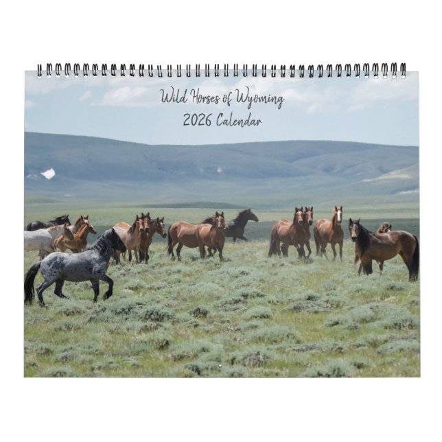Calendário Cavalos Selvagens de Wyoming (Capa)