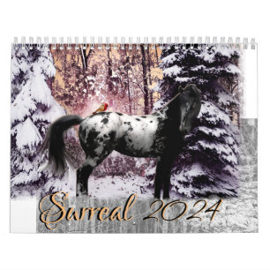 Calendário Cavalos Surreais - personalizáveis