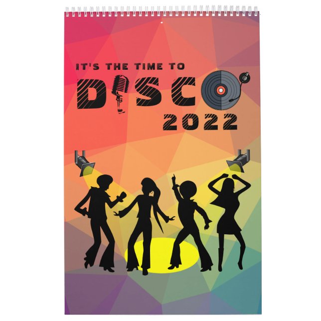Calendário Celebração de multicores do piso de dança de Disco (Capa)