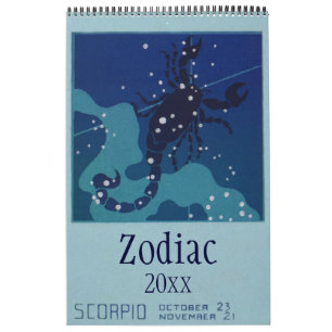 Calendário Celestiais Vintage, Signos das Constelações do Zod