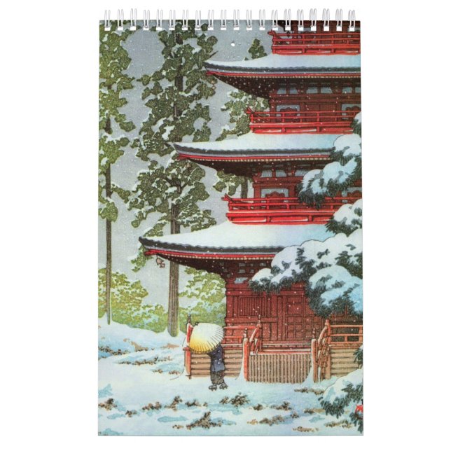 Calendário Cena do inverno de Hasui Kawase (Capa)