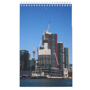 Calendário Cenário Urbano de Sydney Pintado 