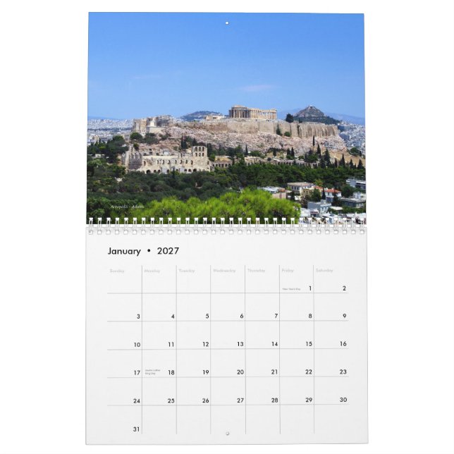 Calendário Cenários da Grécia II (Jan 2027)