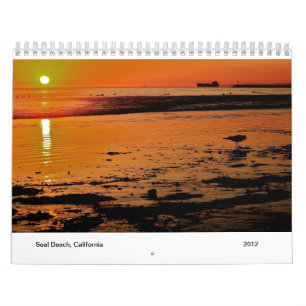 Calendário Cenas da praia do selo