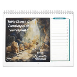 Calendário Cenas e paisagens de Bíblia 2026 12 meses
