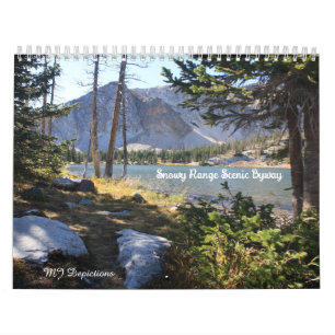 Calendário Cênico de Metrô de Neve de Wyoming