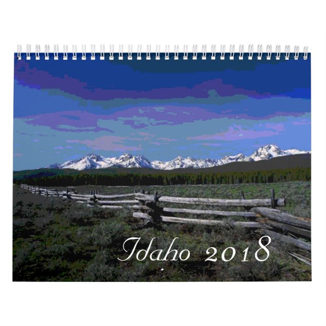 Calendário cênico do Idaho Artístico 2018 (Capa)