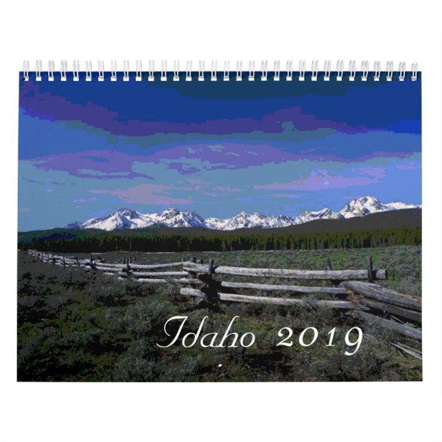 Calendário cênico do Idaho Artístico 2019 (Capa)