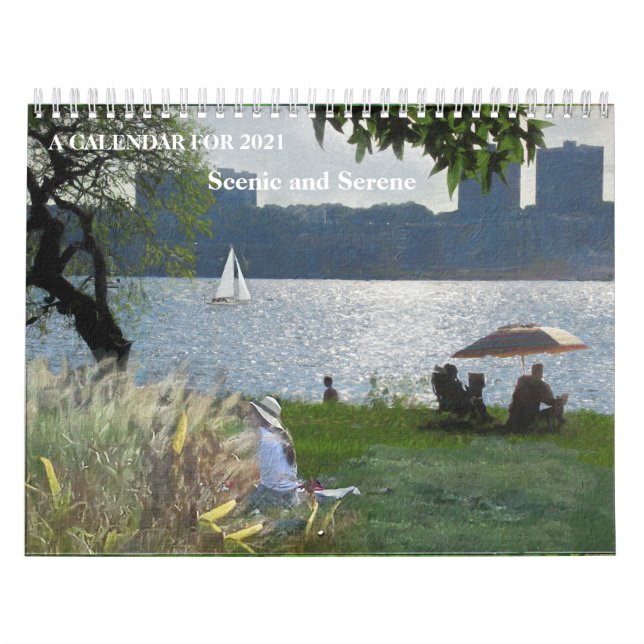 Calendário Cênico e de Parede Serene para 2021 (Capa)