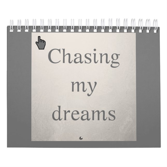 Calendário Chasing my dreams | Persiguiendo mis sueños (Capa)