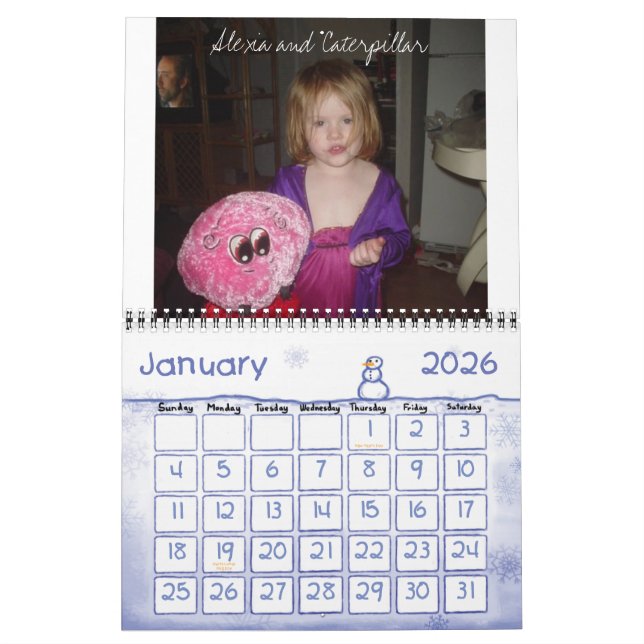 Calendário Cheio Calender das fotos da família (Jan 2026)