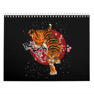 Calendário Cherry Blossom Tiger