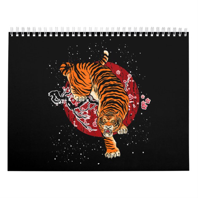 Calendário Cherry Blossom Tiger (Capa)