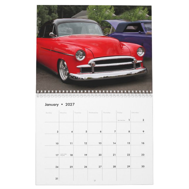 Calendário Chevys do 50 (Jan 2027)