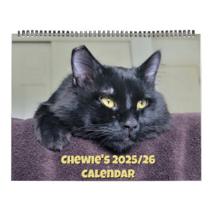 Calendário Chewie o Gato Preto: 18 Meses de Bigodes, Patas,