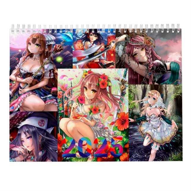 Calendario Chicas Anime 2025 (Verso)