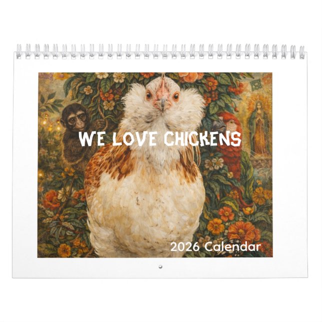 Calendário Chickens Wall Calendar Modern Norman Rockwell (Capa)