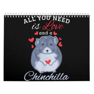 Calendário Chinchilla Presente Engraçado Dono do Amante de o