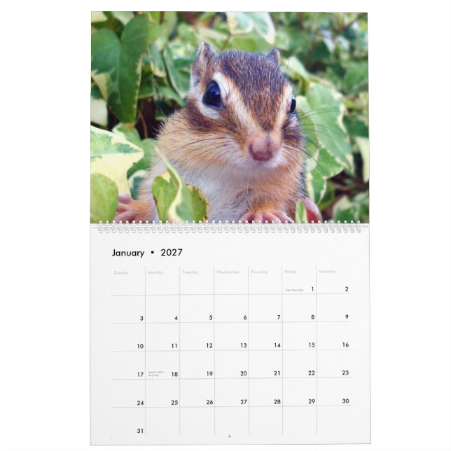 Calendário chipmunk  (All country) (Jan 2027)
