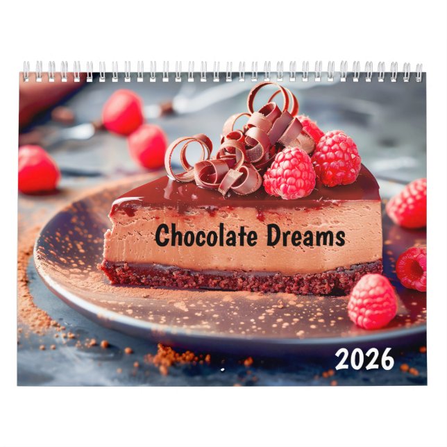 Calendário Chocolate Dreams 2026 – A Year of Sweet Temptation (Capa)