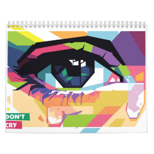 Calendário Chorando olhos pop