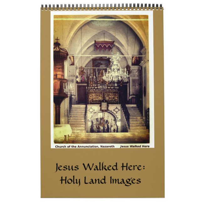 Calendário Christian Jesus Holy Land Religious Sacred Sites (Capa)
