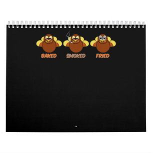 Calendário CHURRASCO Engraçado Fumado Turco Fritado